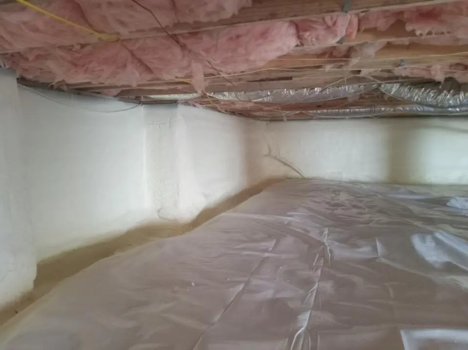 Crawl space encapsulation with closed-cell spray foam for Attic Insulation in Miamisburg