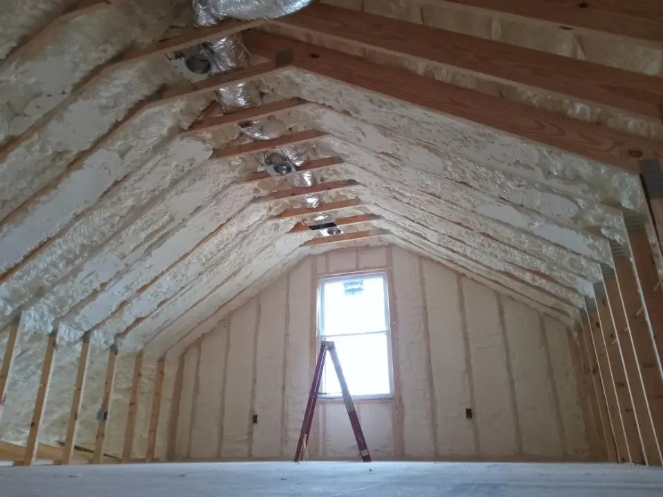 Spray foam roofing application for Crawl Space Insulation project in Miamisburg
